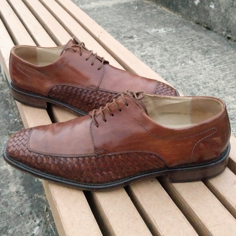 BACHRACH Woven Derby dress shoes
